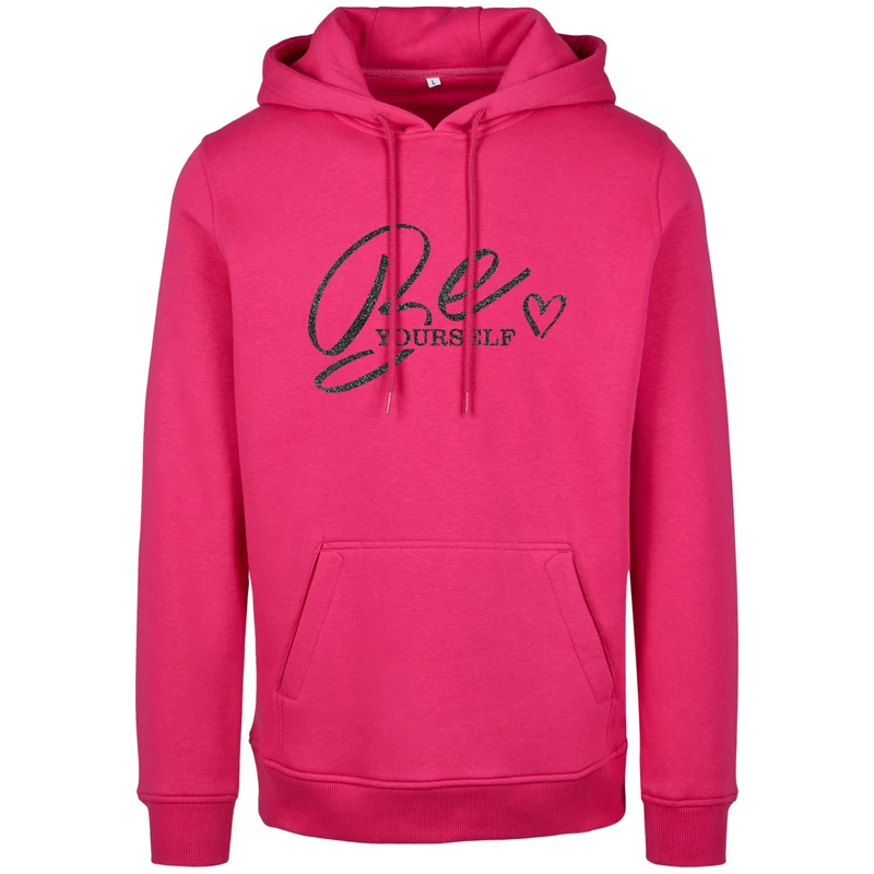 Hoodie - Be Yourself - Druck Schwarz - verschiedene Farben zur Auswahl