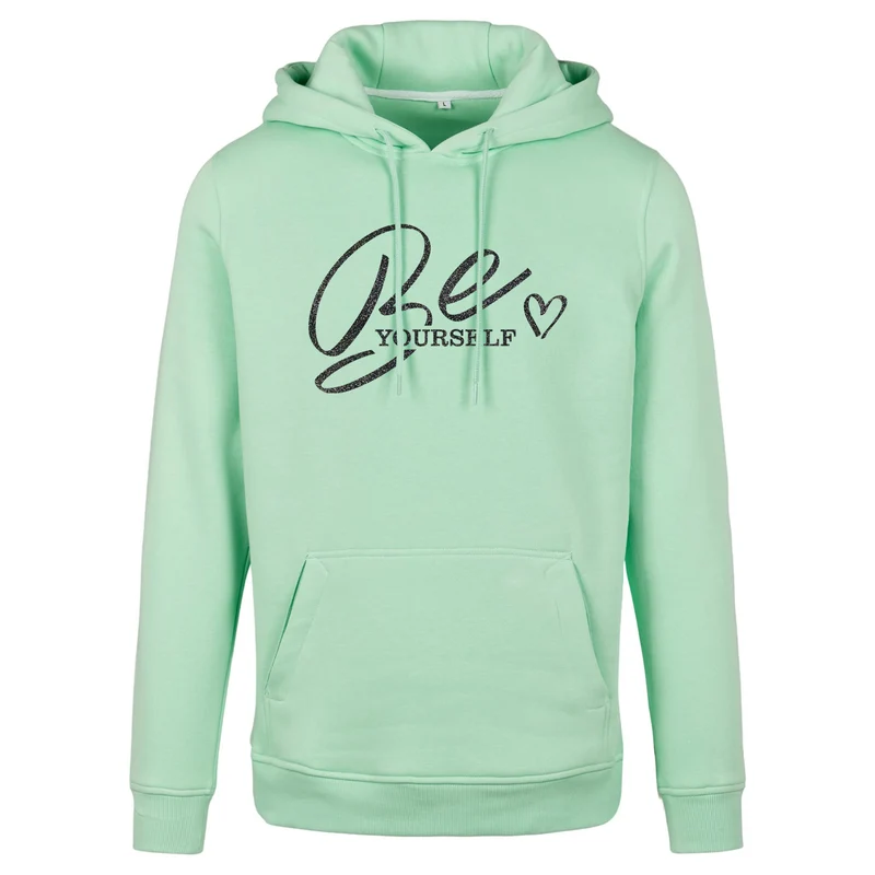 Hoodie - Be Yourself - Druck Schwarz - verschiedene Farben zur Auswahl