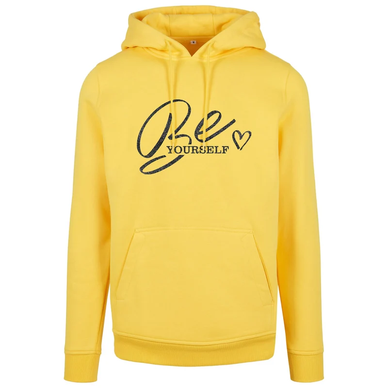Hoodie - Be Yourself - Druck Schwarz - verschiedene Farben zur Auswahl