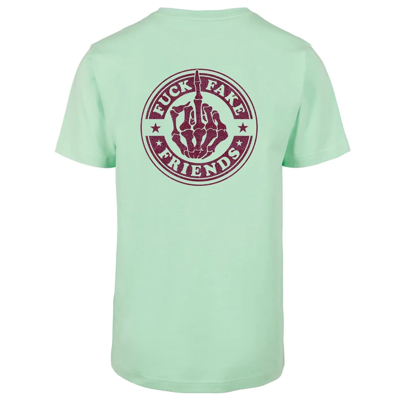 T-Shirt - Fuck Fake Friends - Druck Pink - verschiedene Farben zur Auswahl