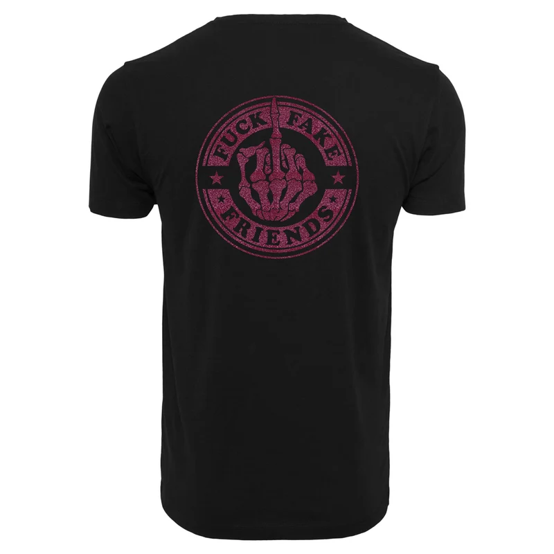 T-Shirt - Fuck Fake Friends - Druck Pink - verschiedene Farben zur Auswahl