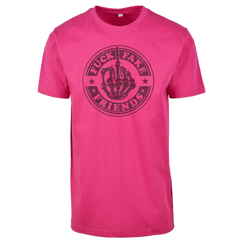 T-Shirt - Fuck Fake Friends - Druck Pink - verschiedene Farben zur Auswahl