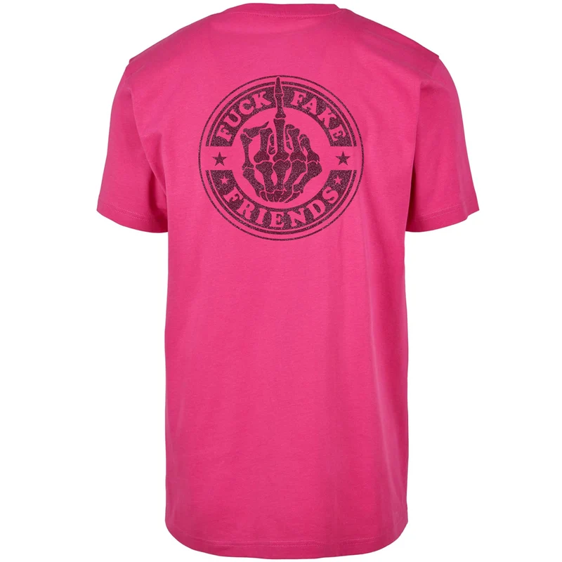 T-Shirt - Fuck Fake Friends - Druck Pink - verschiedene Farben zur Auswahl