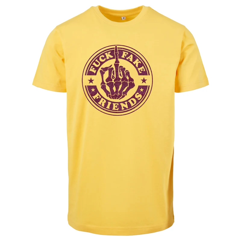 T-Shirt - Fuck Fake Friends - Druck Pink - verschiedene Farben zur Auswahl