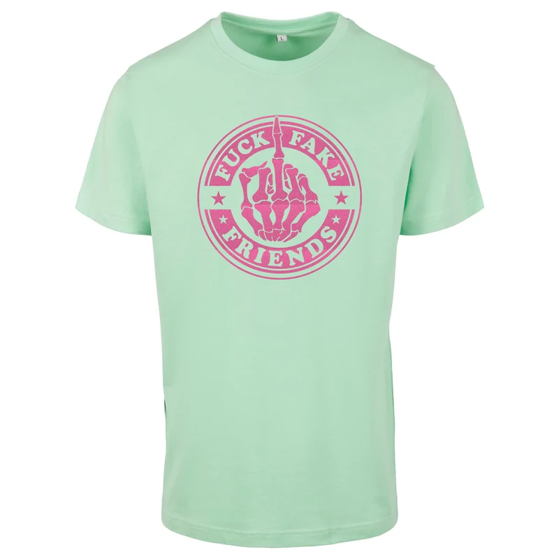 T-Shirt - Fuck Fake Friends - Druck Neon Rosa - verschiedene Farben zur Auswahl