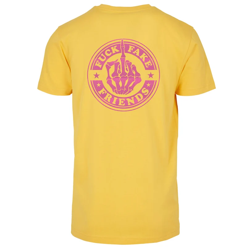 T-Shirt - Fuck Fake Friends - Druck Neon Rosa - verschiedene Farben zur Auswahl
