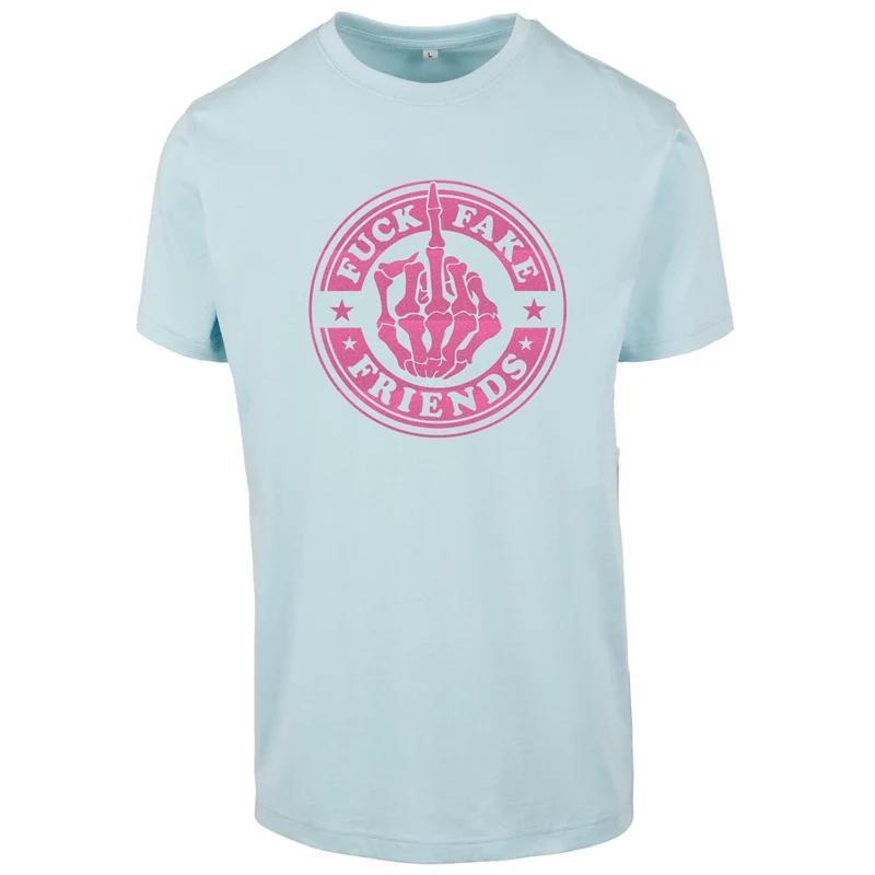T-Shirt - Fuck Fake Friends - Druck Neon Rosa - verschiedene Farben zur Auswahl
