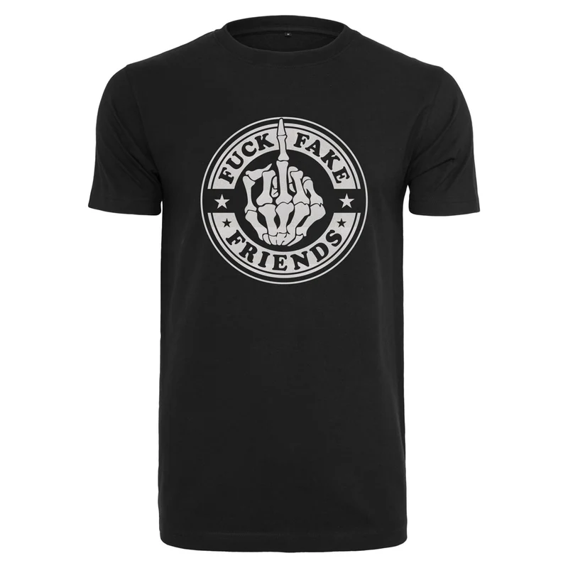 T-Shirt - Fuck Fake Friends - Druck Weiß Rainbow - verschiedene Farben zur Auswahl