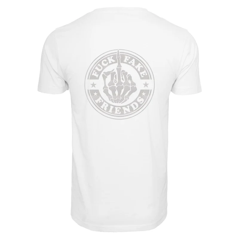 T-Shirt - Fuck Fake Friends - Druck Weiß Rainbow - verschiedene Farben zur Auswahl