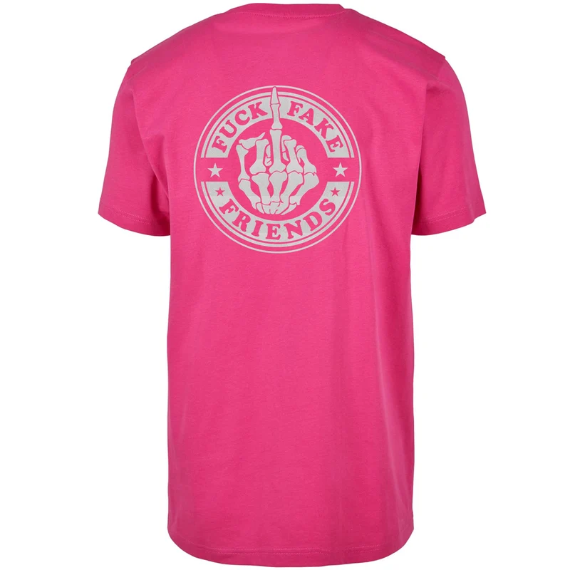 T-Shirt - Fuck Fake Friends - Druck Weiß Rainbow - verschiedene Farben zur Auswahl