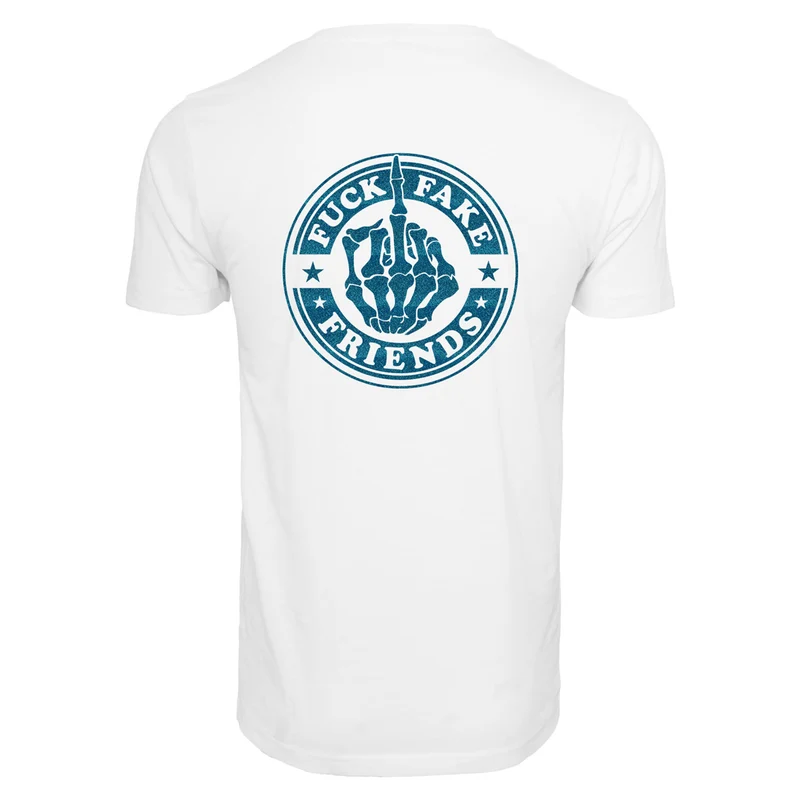 T-Shirt - Fuck Fake Friends - Druck Blau - verschiedene Farben zur Auswahl
