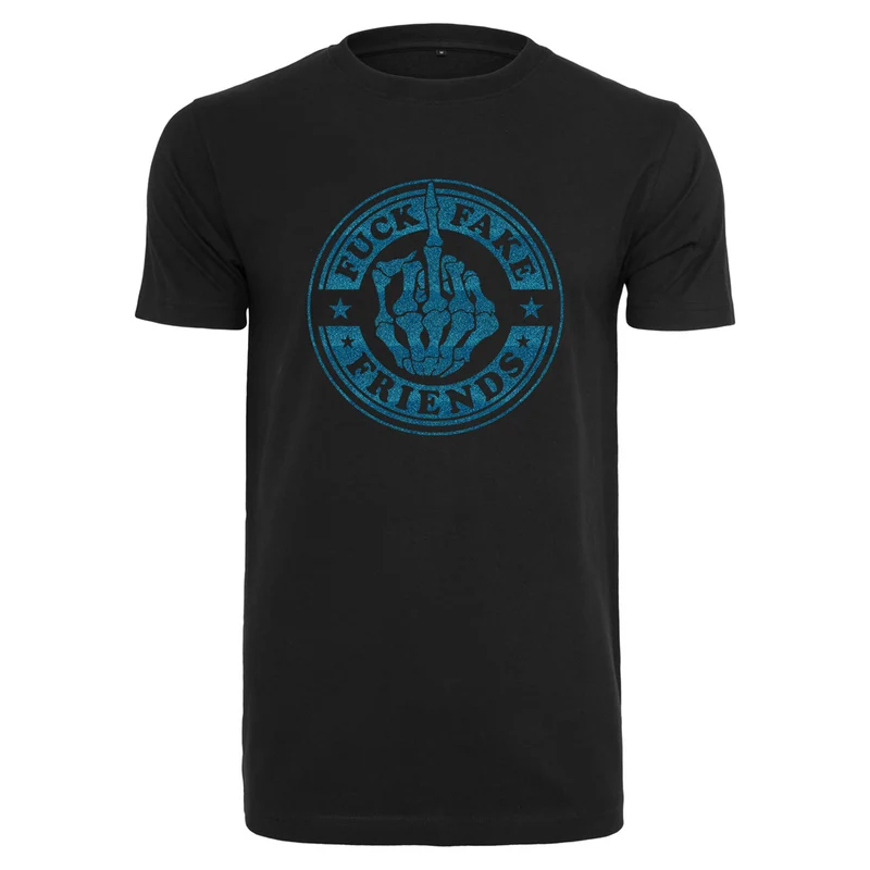 T-Shirt - Fuck Fake Friends - Druck Blau - verschiedene Farben zur Auswahl