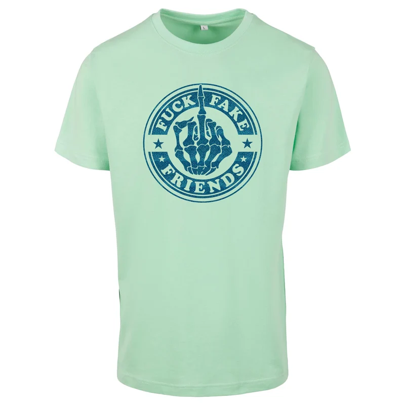 T-Shirt - Fuck Fake Friends - Druck Blau - verschiedene Farben zur Auswahl