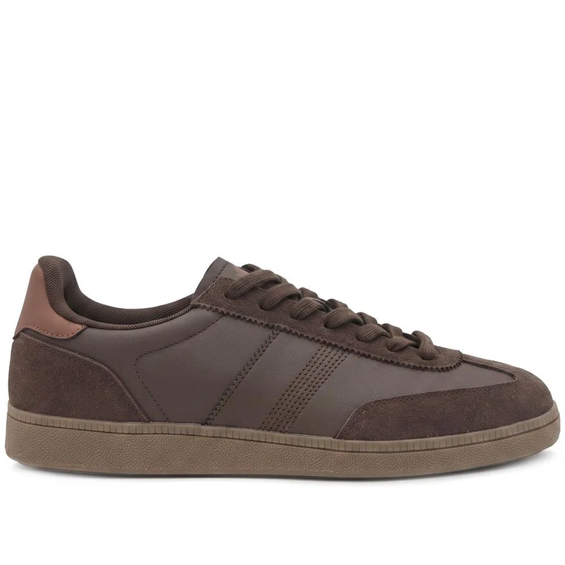 Casual Lace Up Trainers - DINGX44000 / 330 187 - Brown