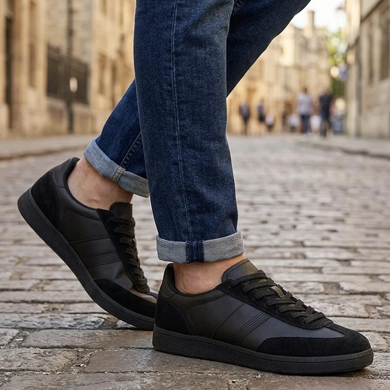 Casual Lace Up Trainers - DINGX44000 / 330 187 - Black-Black