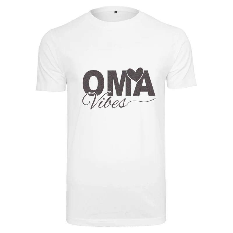 T-Shirt Shirt - Oma Vibes - Druck Multicolor Glitter - verschiedene Farben zur Auswahl