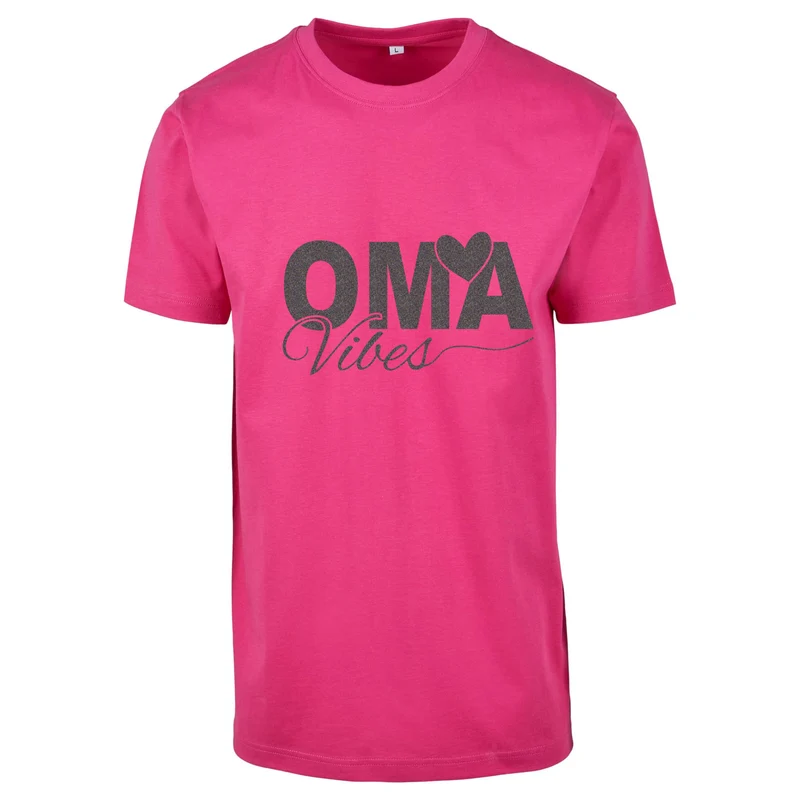 T-Shirt Shirt - Oma Vibes - Druck Multicolor Glitter - verschiedene Farben zur Auswahl