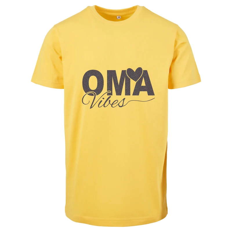 T-Shirt Shirt - Oma Vibes - Druck Multicolor Glitter - verschiedene Farben zur Auswahl