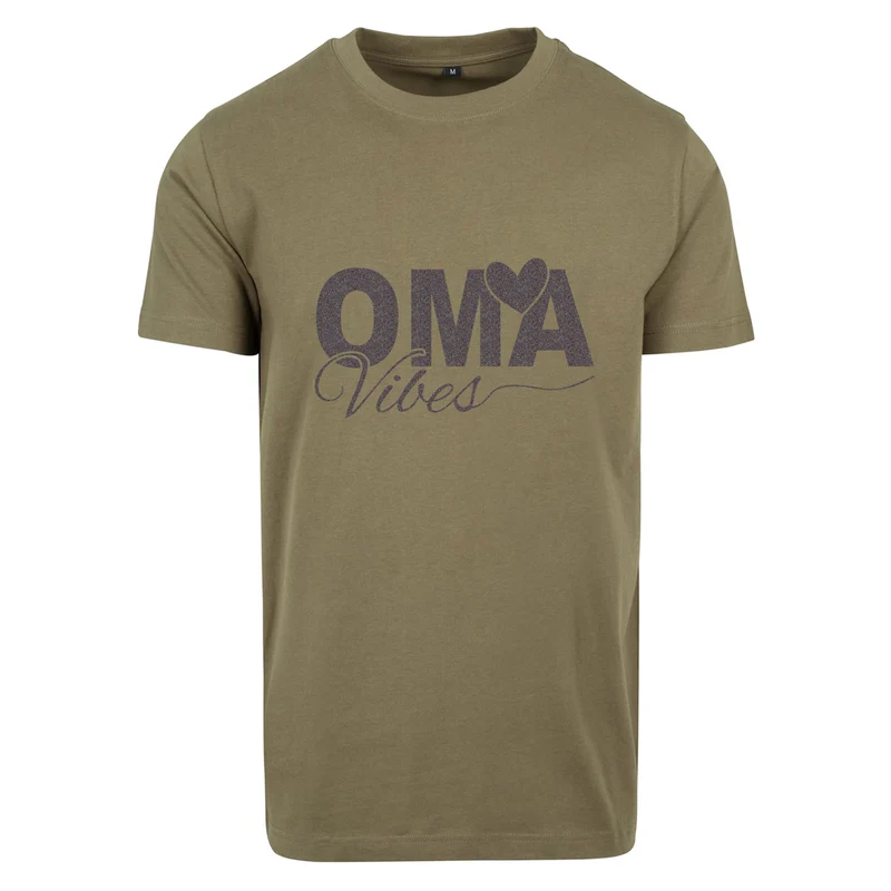 T-Shirt Shirt - Oma Vibes - Druck Multicolor Glitter - verschiedene Farben zur Auswahl