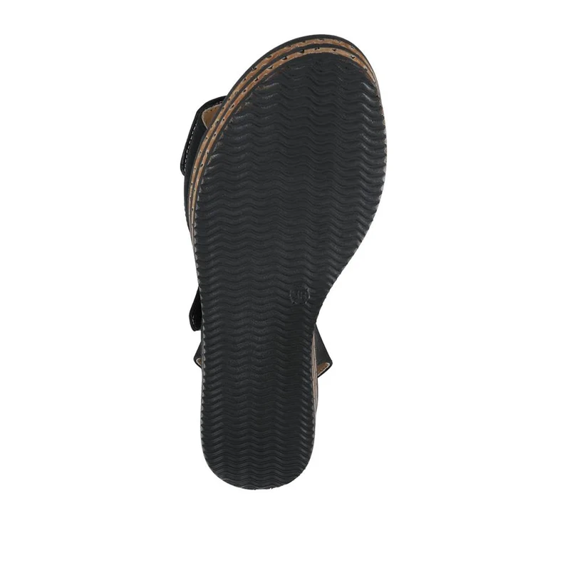 Wide-Fit Dual-Touch-Fasten Sandals - WBINS41110 / 327 618 - Black