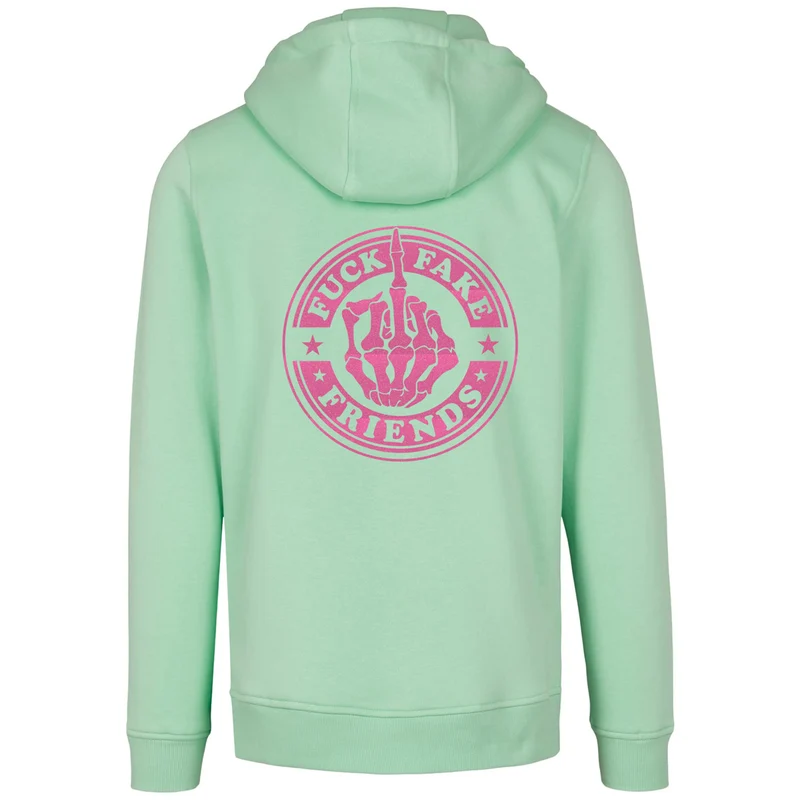 Hoodie - Fuck Fake Friends - Druck Neon Rosa - verschiedene Farben zur Auswahl
