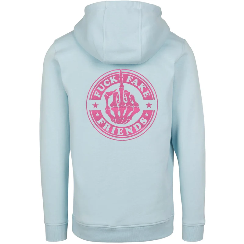 Hoodie - Fuck Fake Friends - Druck Neon Rosa - verschiedene Farben zur Auswahl