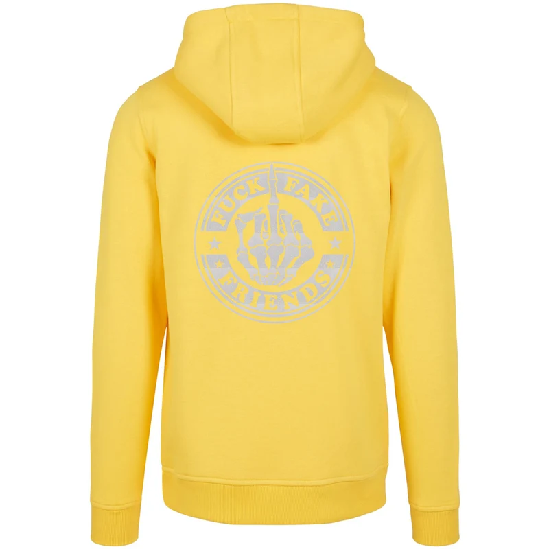 Hoodie - Fuck Fake Friends - Druck Weiß Rainbow - verschiedene Farben zur Auswahl