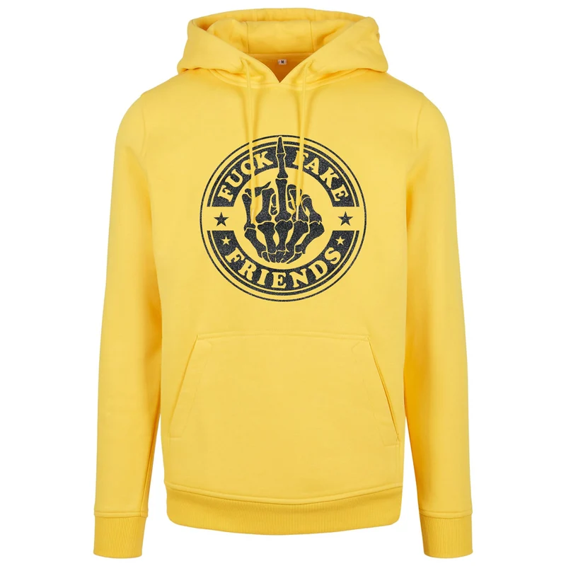 Hoodie - Fuck Fake Friends - Druck Schwarz - verschiedene Farben zur Auswahl