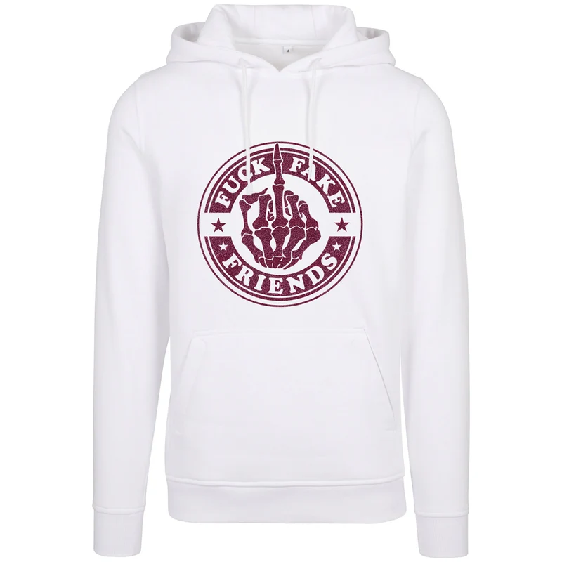 Hoodie - Fuck Fake Friends - Druck Pink - verschiedene Farben zur Auswahl