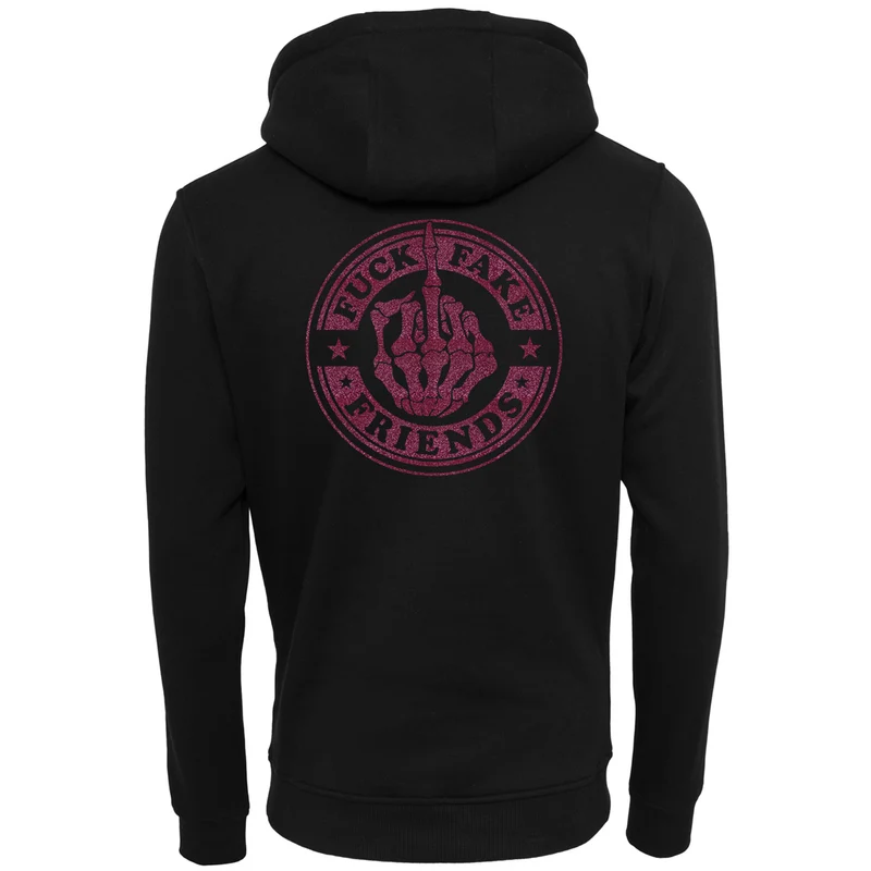 Hoodie - Fuck Fake Friends - Druck Pink - verschiedene Farben zur Auswahl