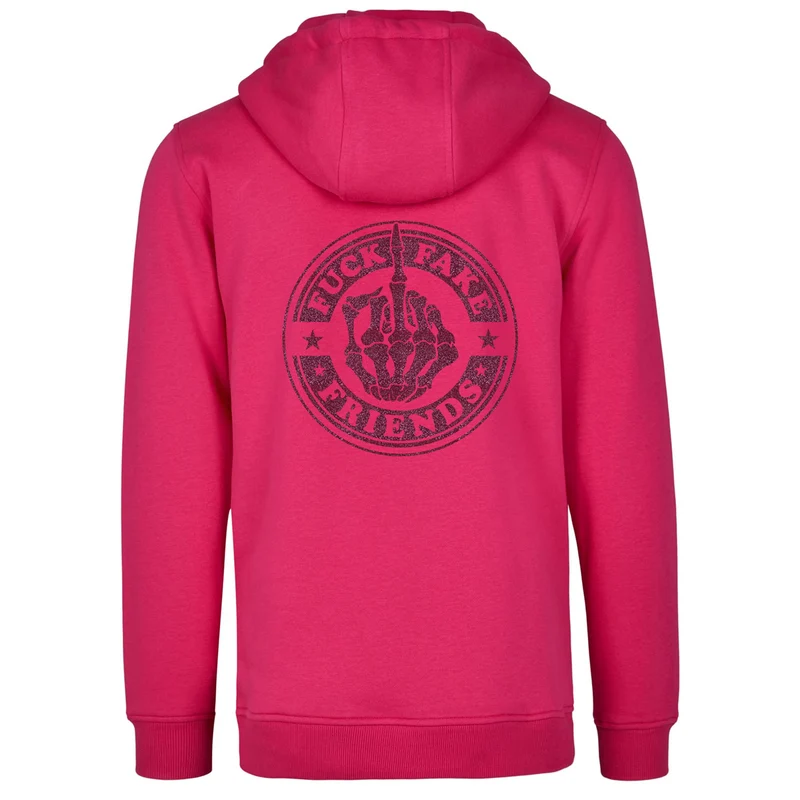 Hoodie - Fuck Fake Friends - Druck Pink - verschiedene Farben zur Auswahl