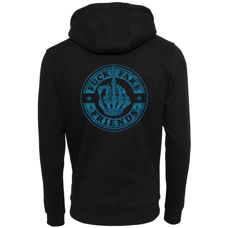 Hoodie - Fuck Fake Friends - Druck Blau - verschiedene Farben zur Auswahl