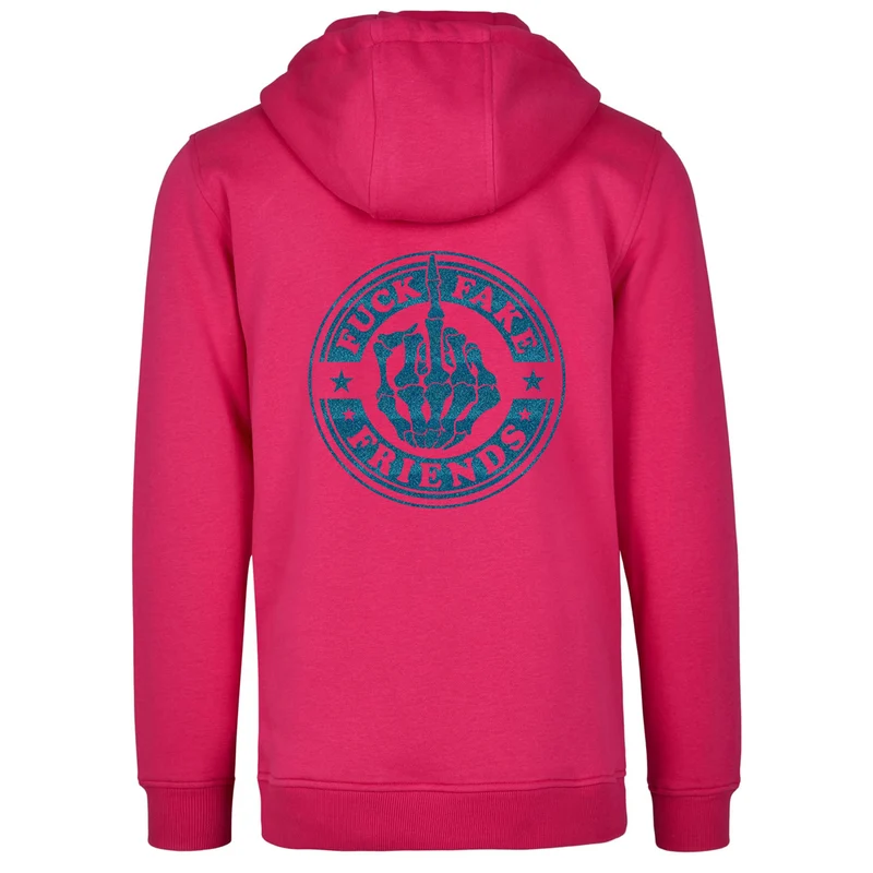 Hoodie - Fuck Fake Friends - Druck Blau - verschiedene Farben zur Auswahl