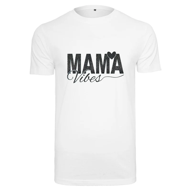 T-Shirt - Mama Vibes - Druck Schwarz - verschiedene Farben zur Auswahl
