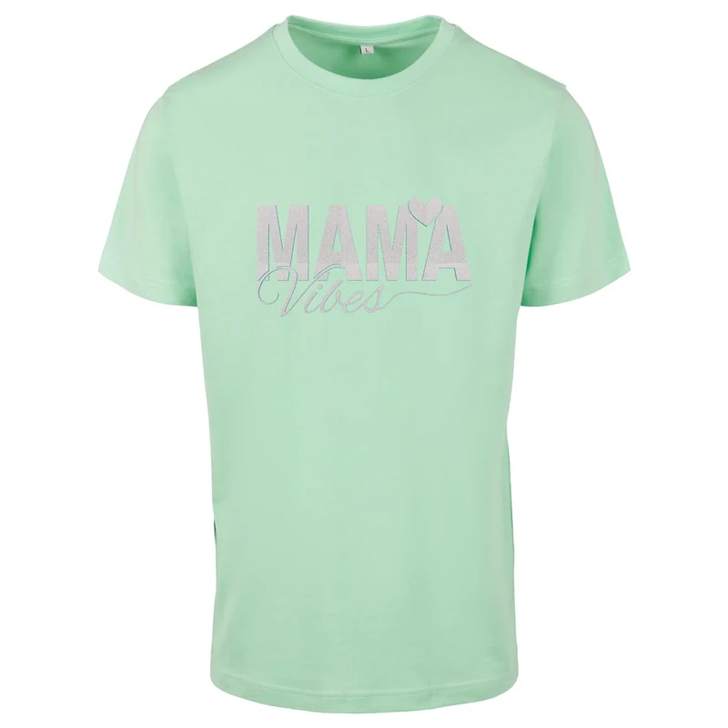 T-Shirt - Mama Vibes - Druck Weiß Rainbow - verschiedene Farben zur Auswahl