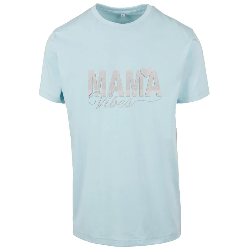 T-Shirt - Mama Vibes - Druck Weiß Rainbow - verschiedene Farben zur Auswahl