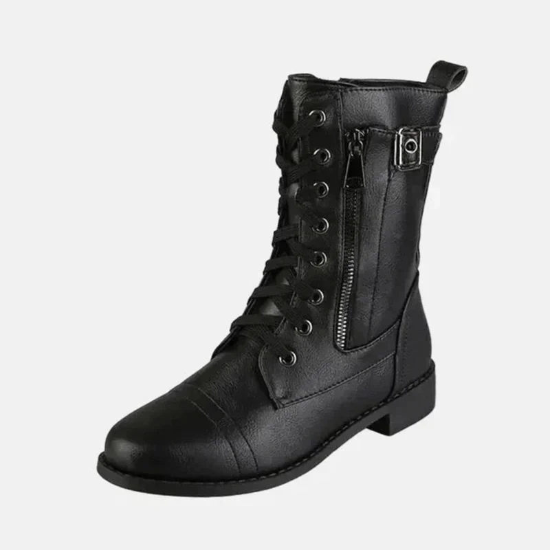 Mala | Damen Orthopädische Stiefel mit Reißverschluss und Schnalle