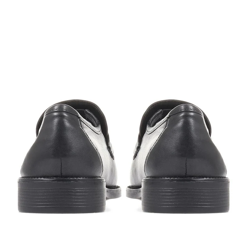 Wide Fit Classic Leather Loafers - NAP35027 / 322 486 - Black