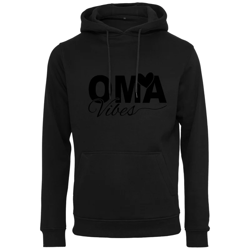 Hoodie - Oma Vibes - Druck Schwarz Matt - verschiedene Farben zur Auswahl