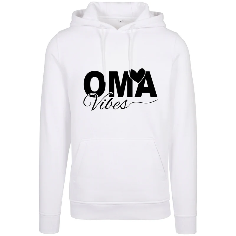 Hoodie - Oma Vibes - Druck Schwarz Matt - verschiedene Farben zur Auswahl