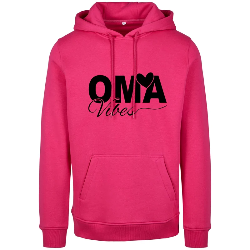 Hoodie - Oma Vibes - Druck Schwarz Matt - verschiedene Farben zur Auswahl
