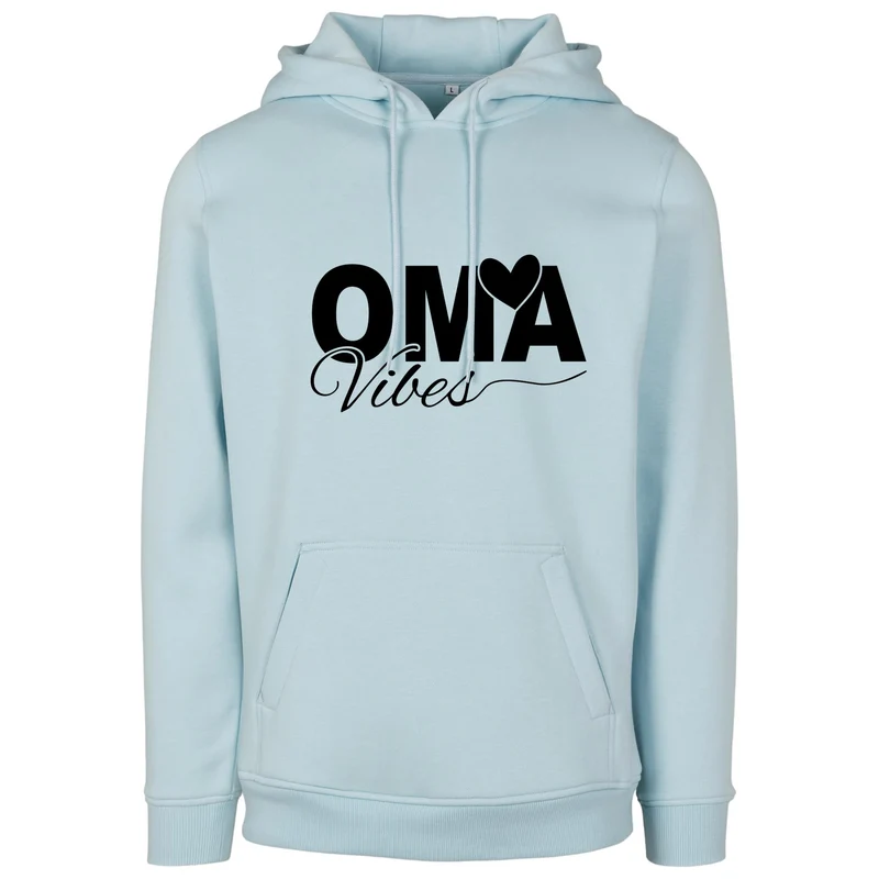 Hoodie - Oma Vibes - Druck Schwarz Matt - verschiedene Farben zur Auswahl