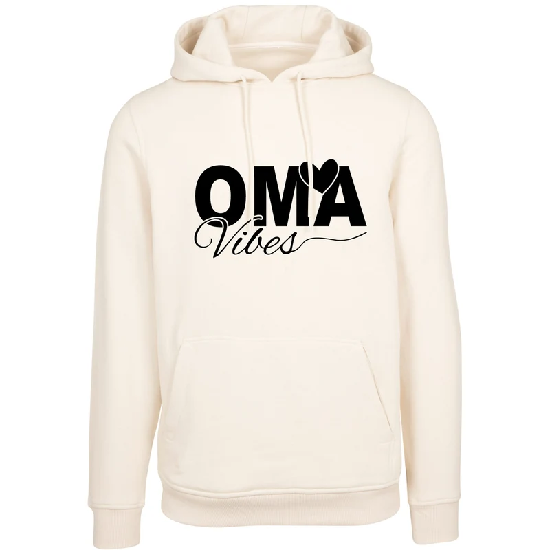 Hoodie - Oma Vibes - Druck Schwarz Matt - verschiedene Farben zur Auswahl