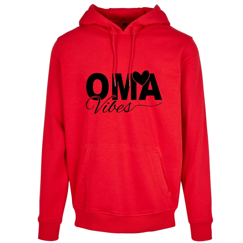 Hoodie - Oma Vibes - Druck Schwarz Matt - verschiedene Farben zur Auswahl