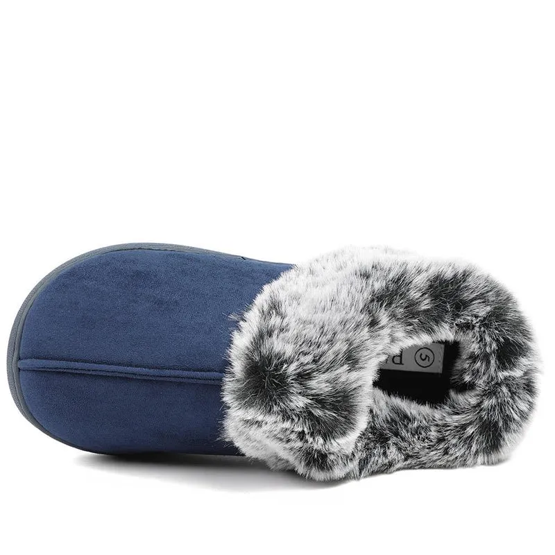 Wide Fit Soft Mule Slippers - GALOP42017 / 328 610 - Navy