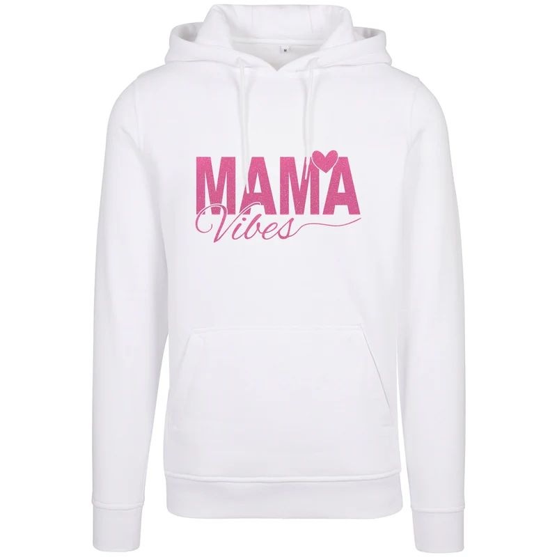 Hoodie - Mama Vibes - Druck Neon Rosa - verschiedene Farben zur Auswahl