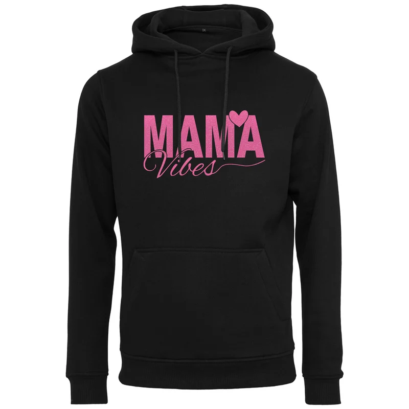 Hoodie - Mama Vibes - Druck Neon Rosa - verschiedene Farben zur Auswahl