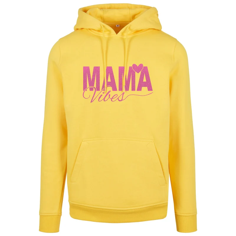 Hoodie - Mama Vibes - Druck Neon Rosa - verschiedene Farben zur Auswahl