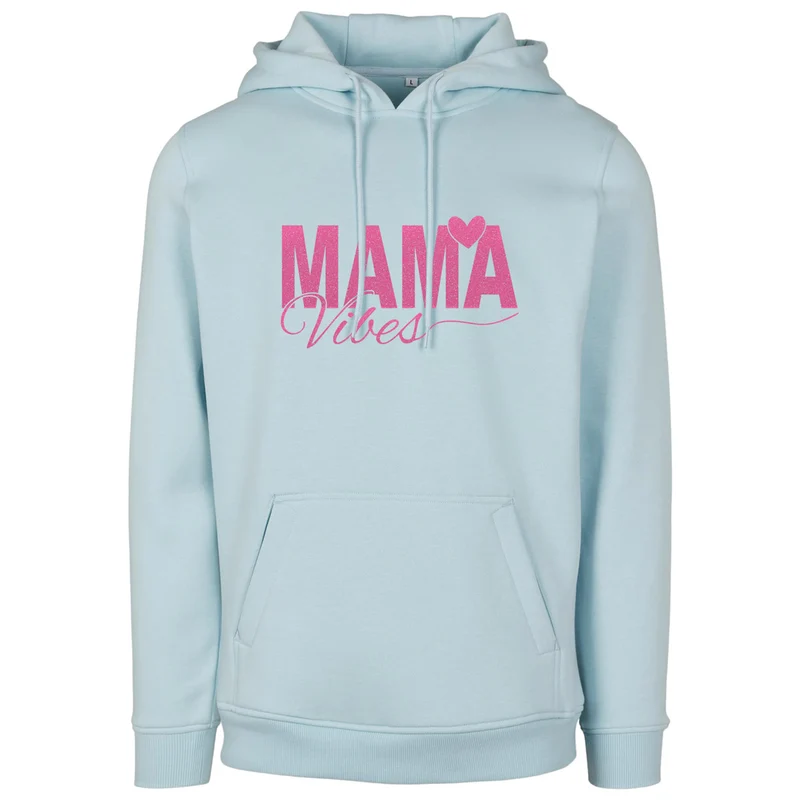 Hoodie - Mama Vibes - Druck Neon Rosa - verschiedene Farben zur Auswahl
