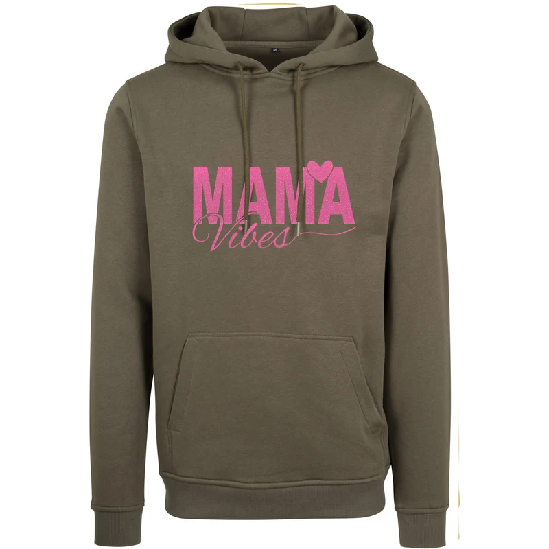 Hoodie - Mama Vibes - Druck Neon Rosa - verschiedene Farben zur Auswahl